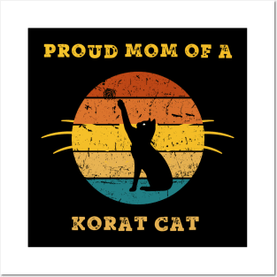 korat cat mom Posters and Art